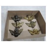 COLLECTION OF BRASS WALL CHERUBS