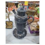 SILVER PLATE WATER PITCHER & SM TRAY
