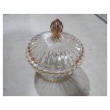 JEANETTE GLASS NATIONAL PATTERN CANDY DISH