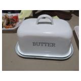 GRANITEWARE BUTTER DISH