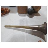 ANTIQUE BRASS HORN 13.5" LONG