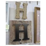 (2) WOOD AND BURLAP HOME DECOR SIGNS