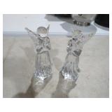 PAIR OF CRYSTAL ANGEL FIGURINES