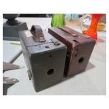 (2) 1920S ANTIQUE BOX CAMERAS