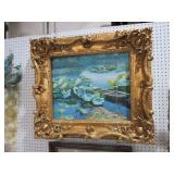 HEAVY GOLD ORNATE FRAMED PAINTING ON CANVAS