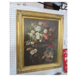 GOLD ORNATE FRAMED PAINTING ON CANVAS