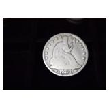 1854 O SEATED LIBERTY HALF DOLLAR 90%