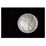 RARE 1917 OBV D WALKING LIBERTY HALF DOLLAR 90%