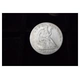 1855 P SEATED LIBERTY HALF DOLLAR 90%