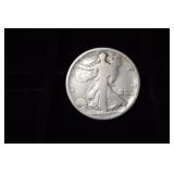 RARE 1917 ODV D WALKING LIBERTY HALF DOLLAR 90%