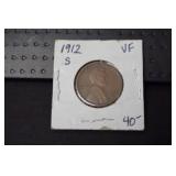 1912 S LINCOLN WHEAT CENT