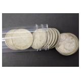 (13) CANADIAN SILVER QUARTERS 80%