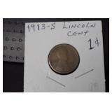 1913 S LINCOLN WHEAT CENT