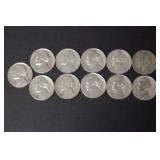 (11) 35% SILVER WAR NICKELS