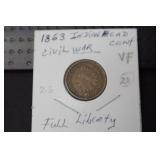 1863 FULL LIBERTY INDIAN HEAD CENT