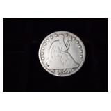 1854 O SEATED LIBERTY HALF DOLLAR 90%
