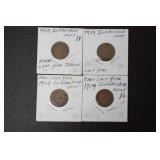 (4) 1909 INDIAN HEAD CENTS