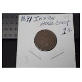 1891 INDIAN HEAD CENT