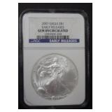 2007 1 OZ .999 SILVER EAGLE GEM UNCIRCULATED