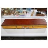 SOLID WOOD AND LEATHER GUN CASE