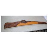 VINTAGE SOLID LEATHER GUN CASE