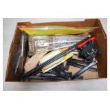 GUN CLEANERS, SHOOTING REST,STRIP CLIPS, MISC