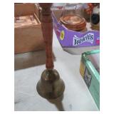 BRASS BELL WITH WOOD HANDLE