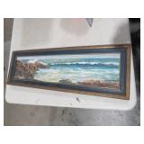 FRAMED PAINTING ARTIST SIGNED OCEAN SCENE