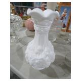 VTG IMPERIAL MILKGLASS LOGANBERRY VASE