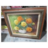 ORNATE FRAMED OIL ON CANVAS STILL LIFE ARTIST SIGN