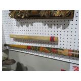FOLK ART BALL BAT AND RAIN STICK