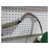ANTIQUE WOOD HANDLE SICKLE