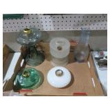 COLLECTION OF VINTAGE GREEN MILKGLASS, AND ETC