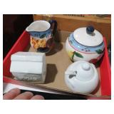 CUMBRIDGE POTTERY SUGAR CREAMERS