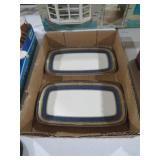 (2) OSCARDE LARENTA FINE IVOR 24K TRIM BUTTER TRAY