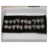 (20) GOTHIC SKULL RINGS