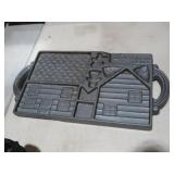 CAST IRON GINGERBREAD HOUSE PAN