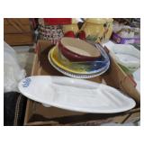 COLLECTION OF CORNINGWARE, TRAYS, AND MISC
