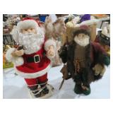 (2) VINTAGE CHRISTMAS SANTA FIGURINES