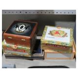 (5) WOOD CIGAR BOXES
