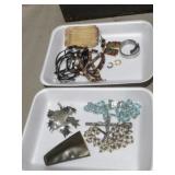 (2) TRAYS OF ROSARY BEADS AND ETC