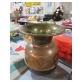 LARGE BRASS 5 CENT CIGAR ADV SPITOON