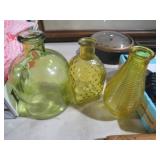 (3) VINTAGE GLASS BOTTLES