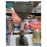 METAL AND GLASS CANDLE HOLDER