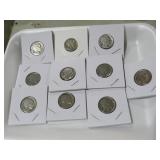 (10) BUFFALO NICKELS VARIOUS DATES