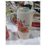 PIONEER WOMEN HANDPAINTED PITCHER