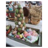 COLLECTION OF EGG TREE, TRAY, AND EGGS