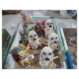 COLLECTION OF DOG FIGURINES AND MISC