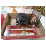 COLL OF JAPENESE FIGURE, CHERUB CANDLE HOLDER