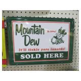 METAL MOUNTAIN DEW ADV SIGN
